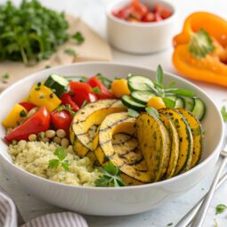 Delicata Squash Veggie Bowl Recipe