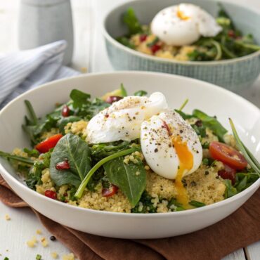 Poached Eggs, Greens & Couscous Recipe