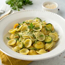Lemony Summer Squash Orecchiette