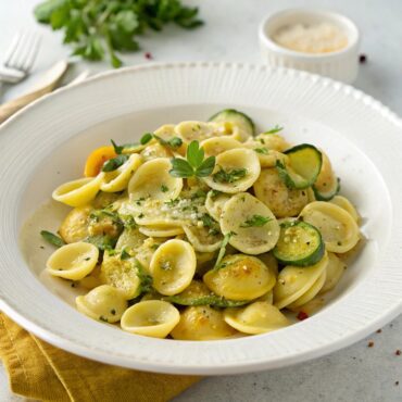 Lemony Summer Squash Orecchiette
