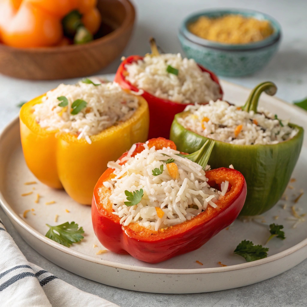 Coconut Rice Stuffed Peppers Recipe