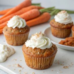Carrot Muffins with Coconut Whip