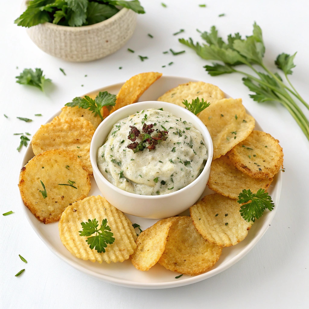 Garden Crisps with Herby White Bean Spread Recipe