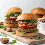 Walnut-Mushroom Veggie Burgers