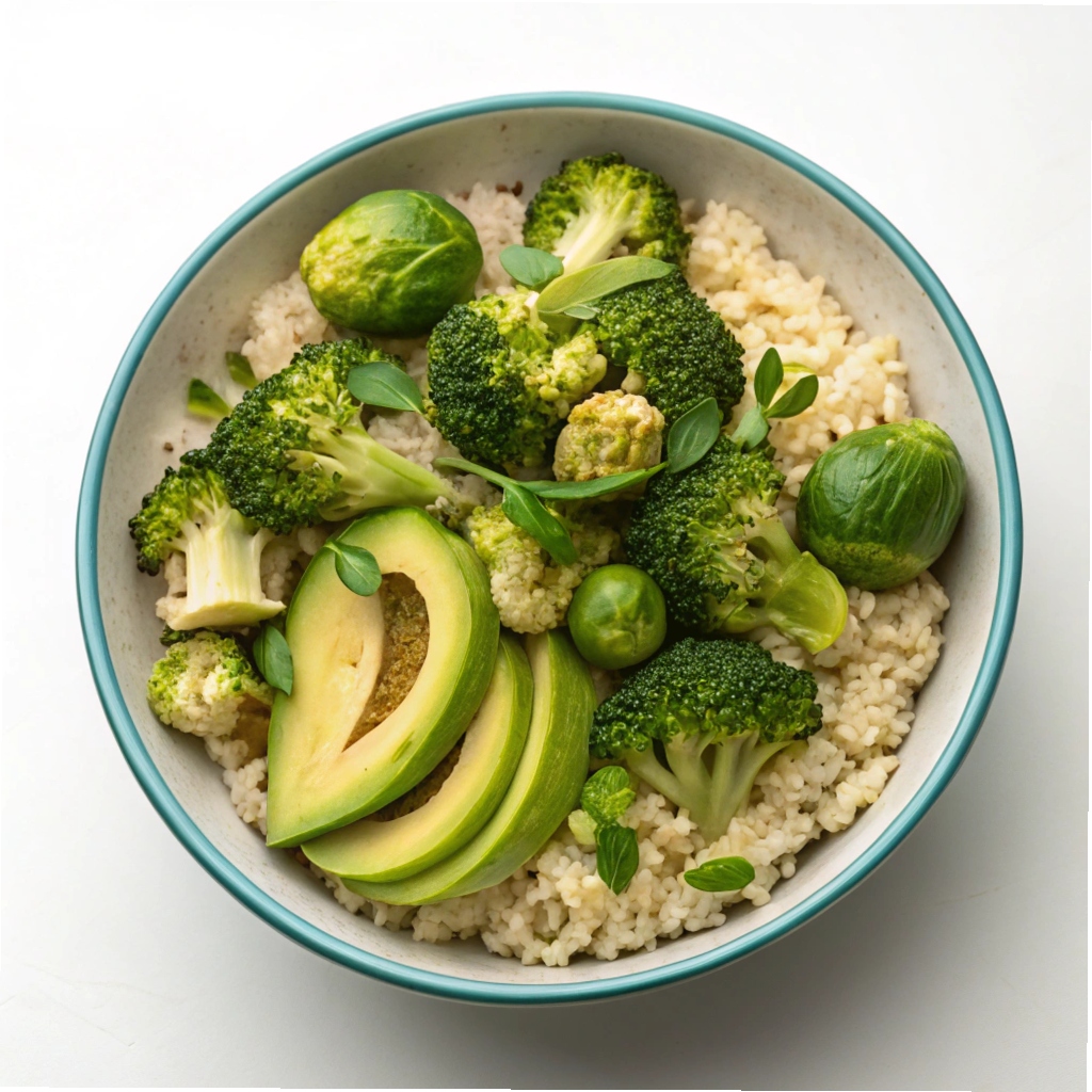 Brussels Sprout, Broccoli & Avocado Rice