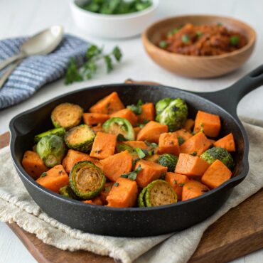 Sweet Potato & Brussels Skillet