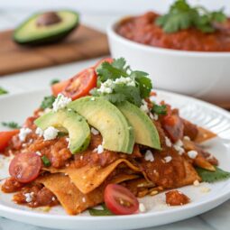 Chilaquiles with Avocado