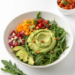 Spring Salad & Arugula Hummus
