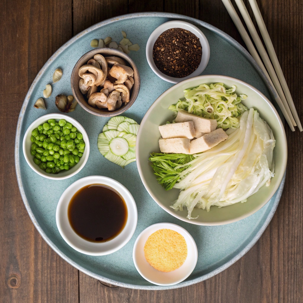 Shiitake & Napa Cabbage Gyoza Ingredients