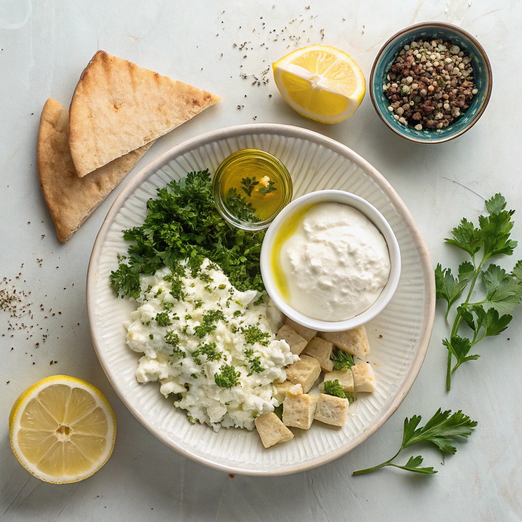 Ingredients for Whipped Feta Dip