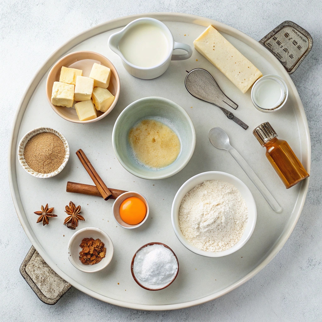 Ingredients for Soft and Chewy Snickerdoodle Cookies