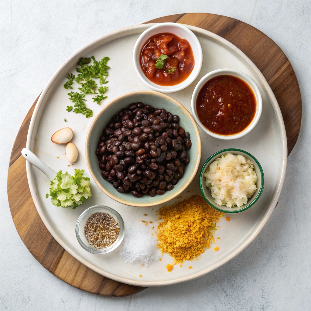 Ingredients for Black Bean Burgers