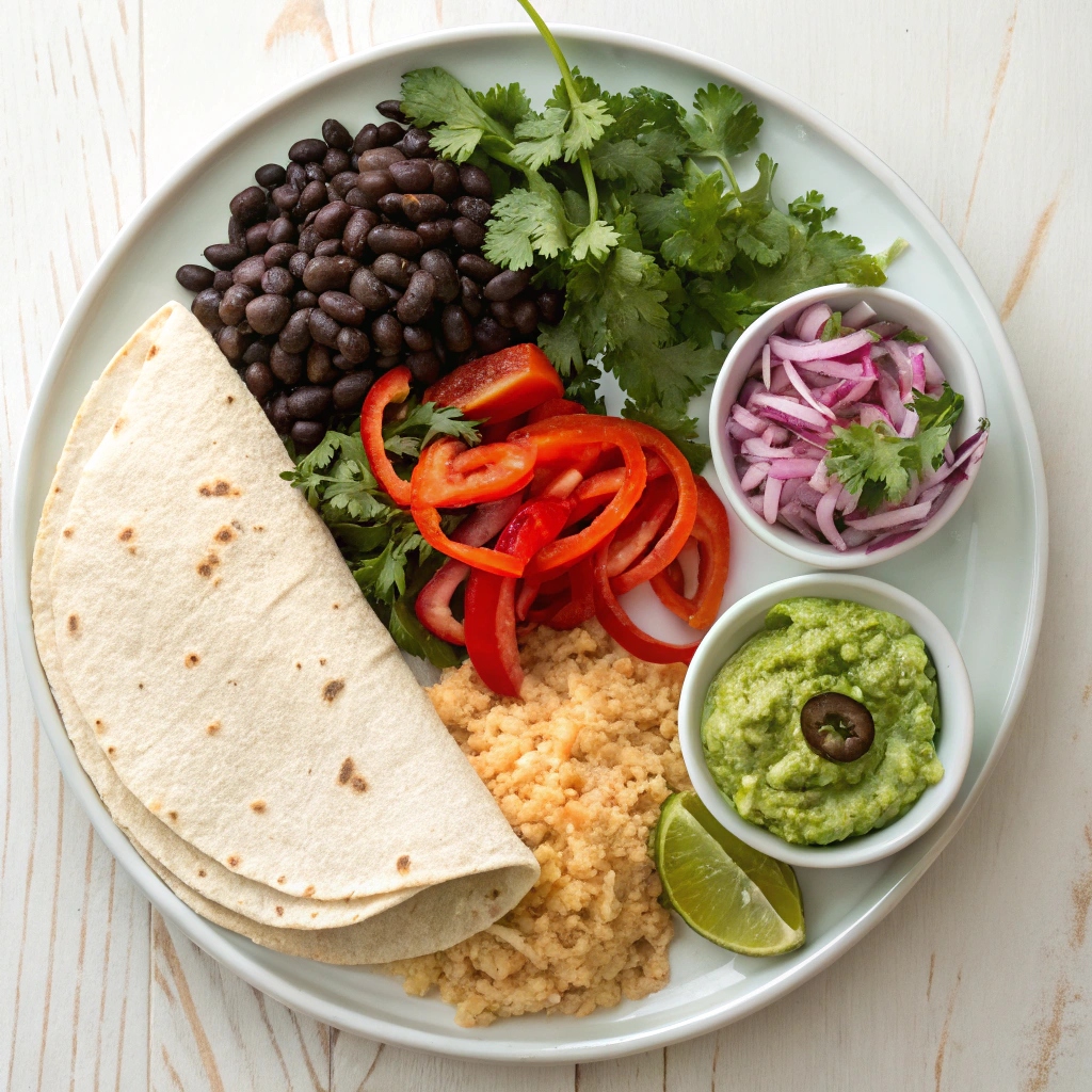 Ingredients for Vegan Burrito