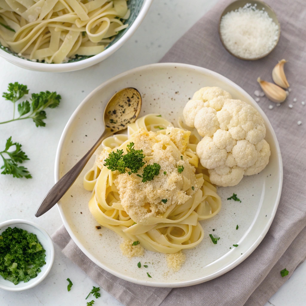 Ingredients for Creamy Fettuccine Alfredo