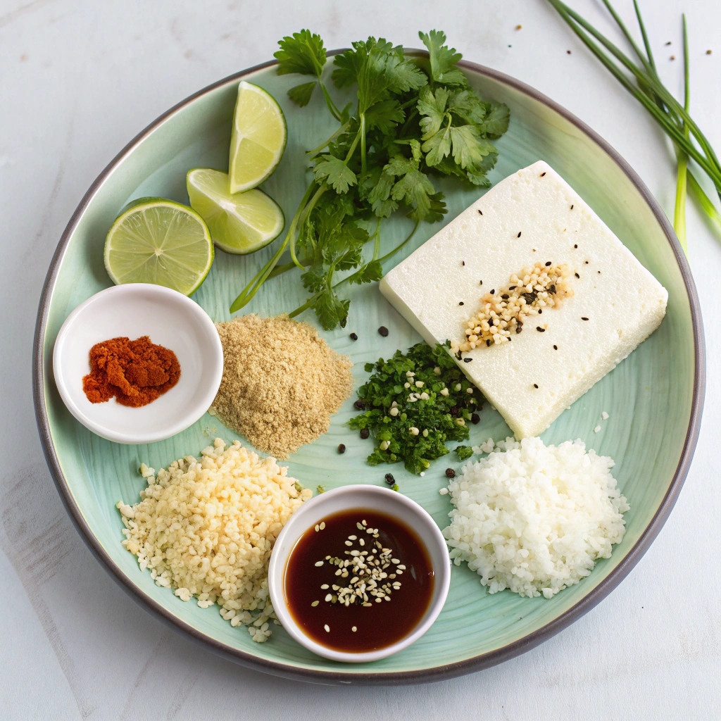 Ingredients for Crispy Sesame Tofu