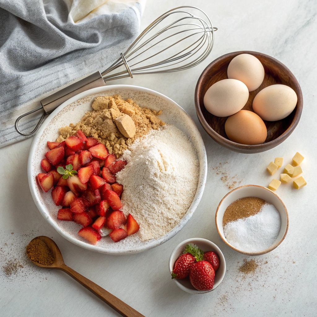 Ingredients for Strawberry Muffins