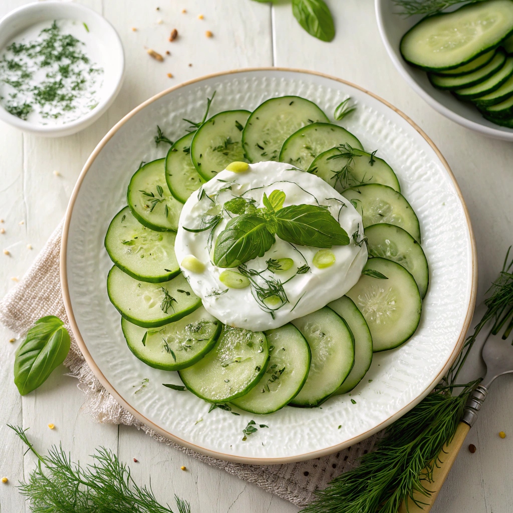 Fresh & Simple Ingredients for Cold Cucumber Soup