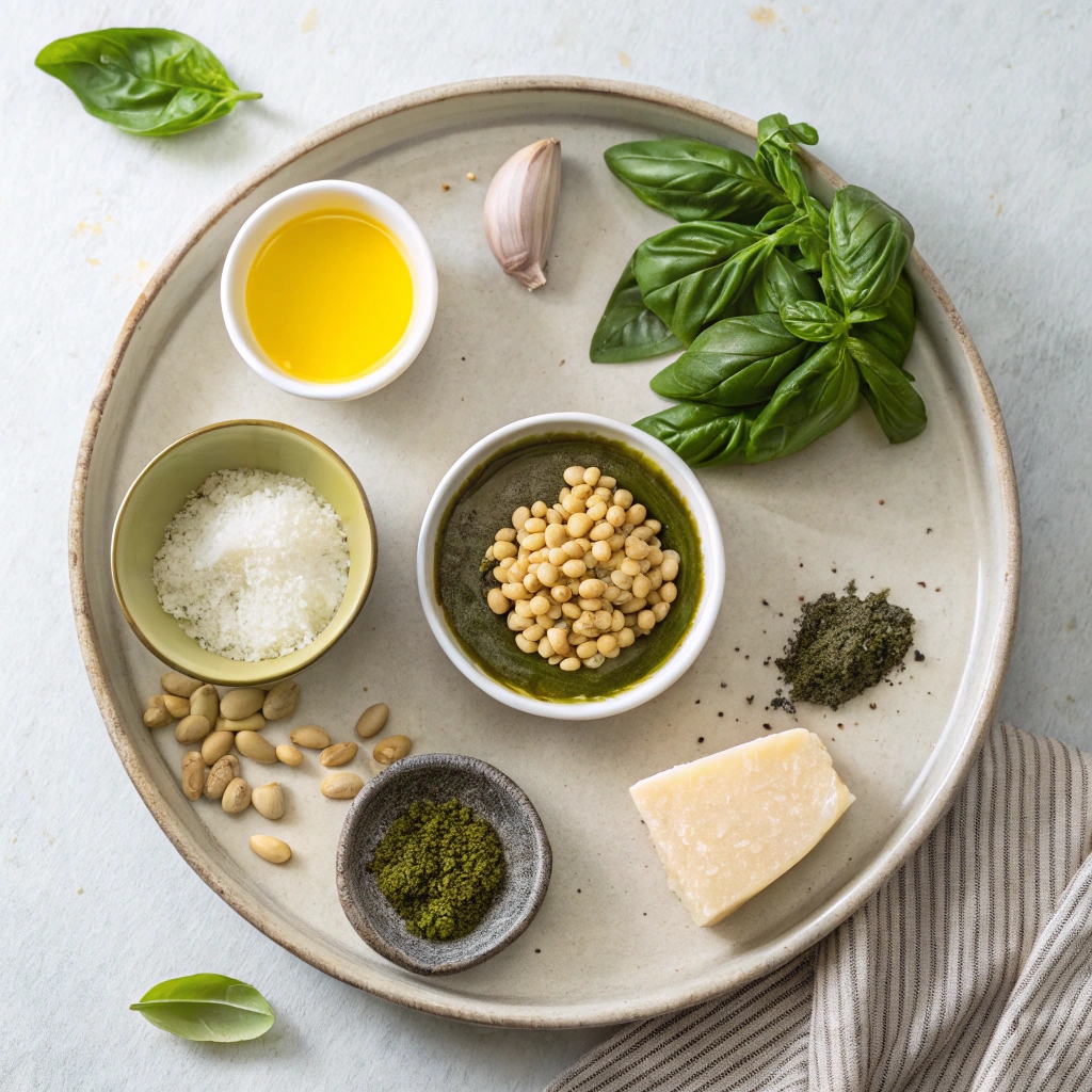 Fresh Basil Pesto Ingredients