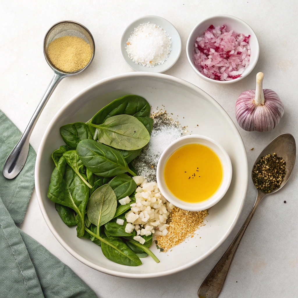 Ingredients for Creamed Spinach