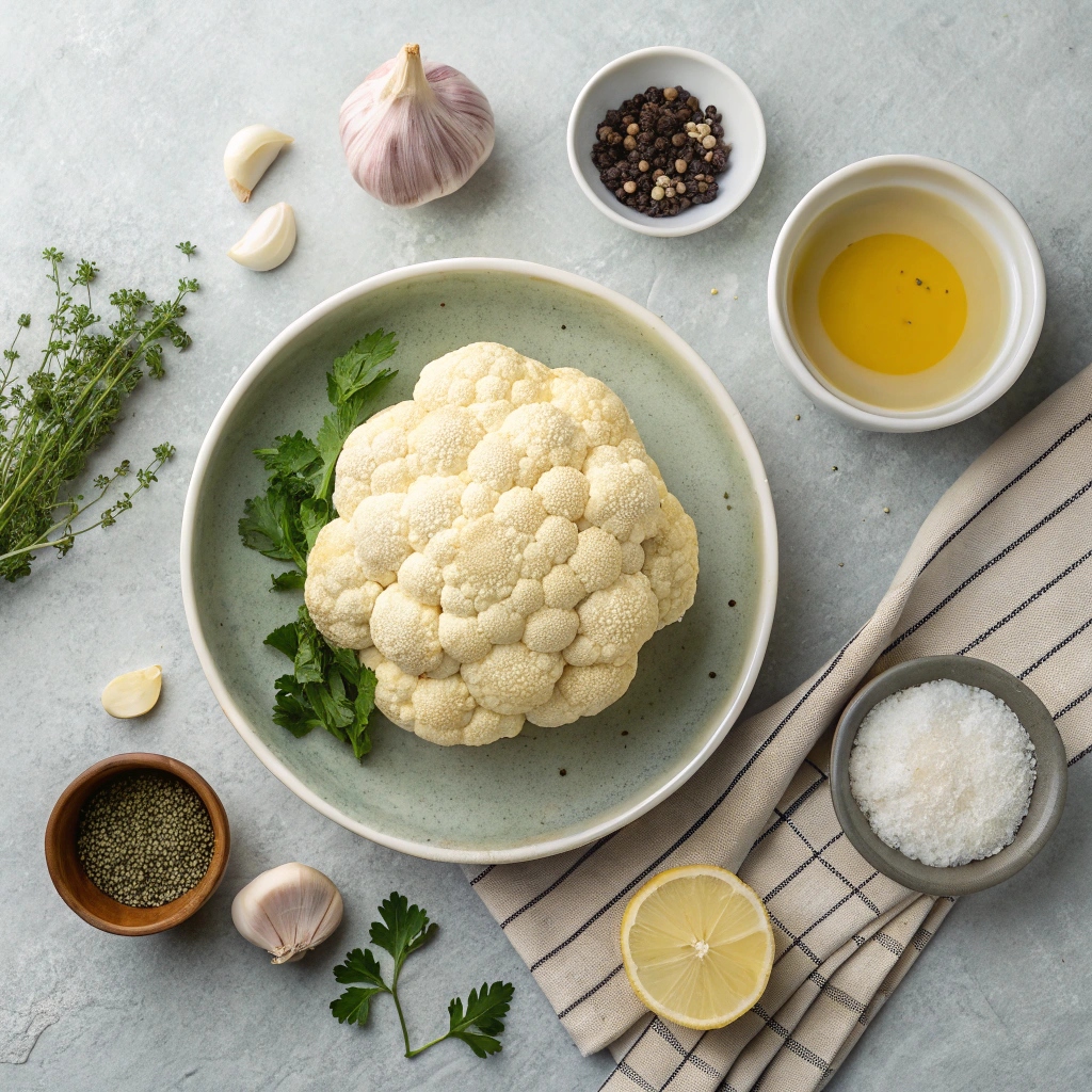 Ingredients for Creamy Cauliflower Soup