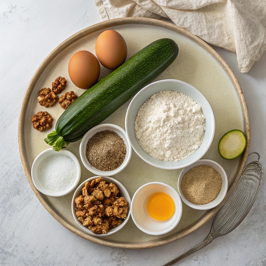 Ingredients for Delicious Zucchini Bread