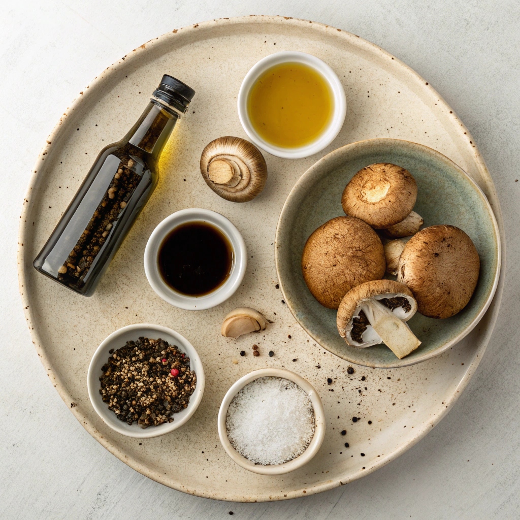 Ingredients for Grilled Mushrooms