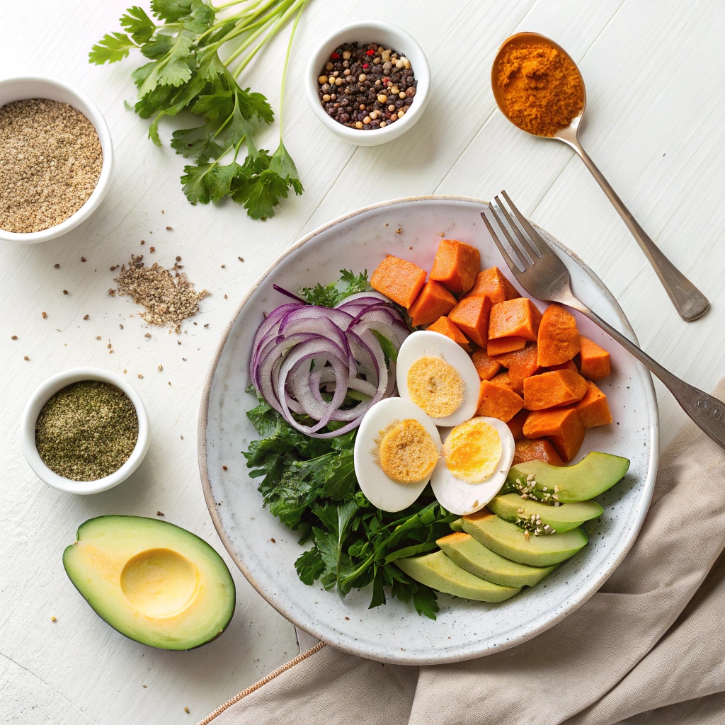 Ingredients for Sweet Potato Hash