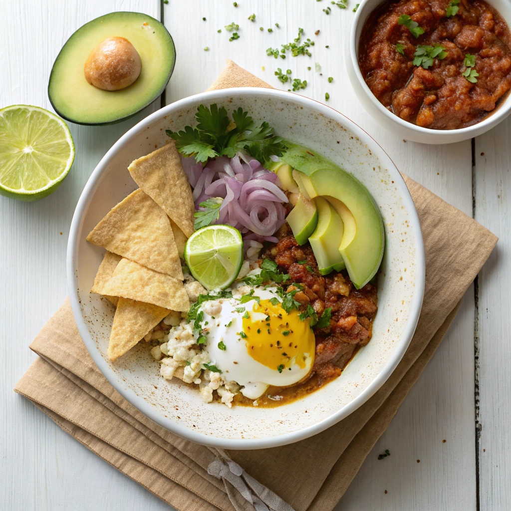 Chilaquiles with Avocado Ingredients
