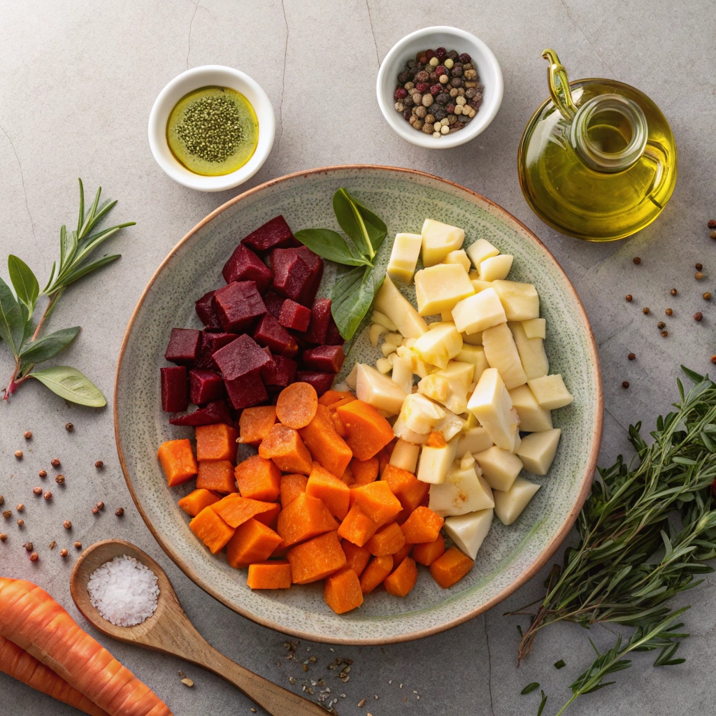 Ingredients for Roasted Root Vegetables