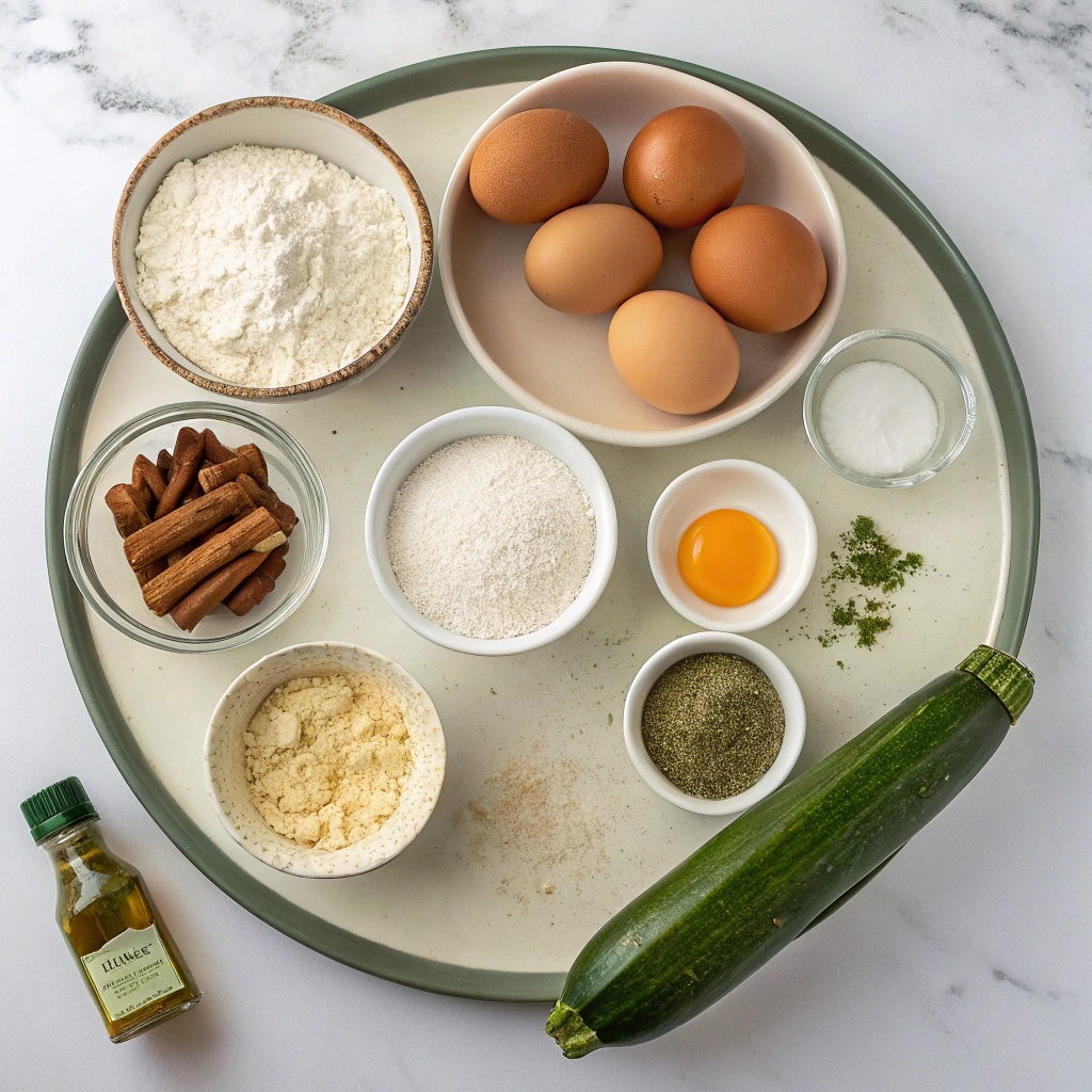 Ingredients for Healthy Zucchini Bread