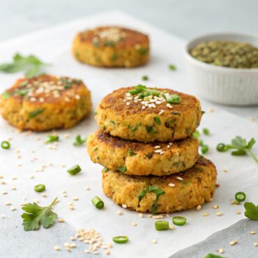 Sesame-Ginger Chickpea Cakes Recipe