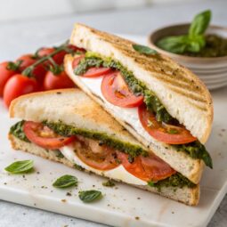 Caprese Sandwich with Olive Pesto