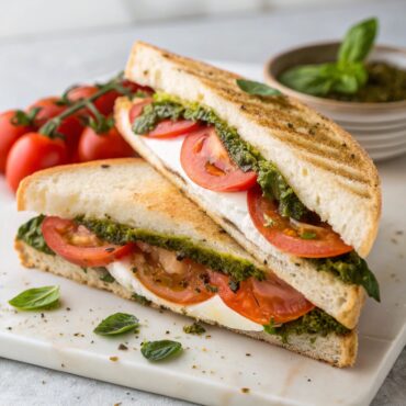 Caprese Sandwich with Olive Pesto