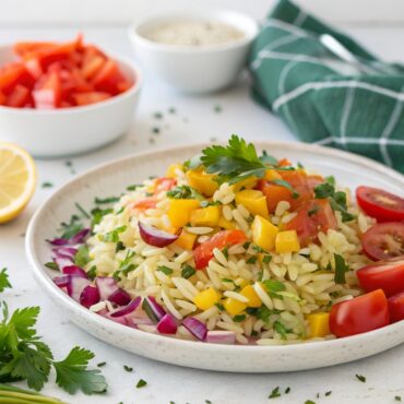 Rainbow Orzo Salad