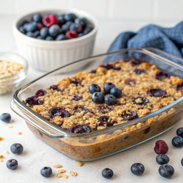 Blueberry Oatmeal Casserole