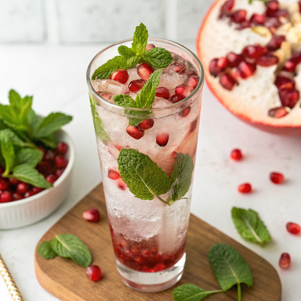 Minty Pomegranate Spritzer