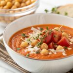 Tomato, Chickpea & Coconut Soup