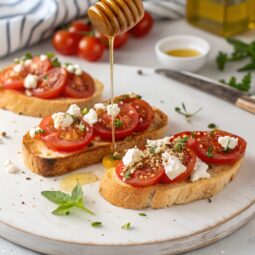 Tomato, Feta & Honey Toasts