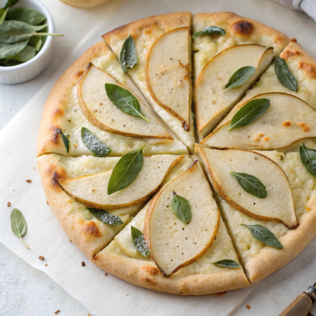 Pear Pizza with Fried Sage