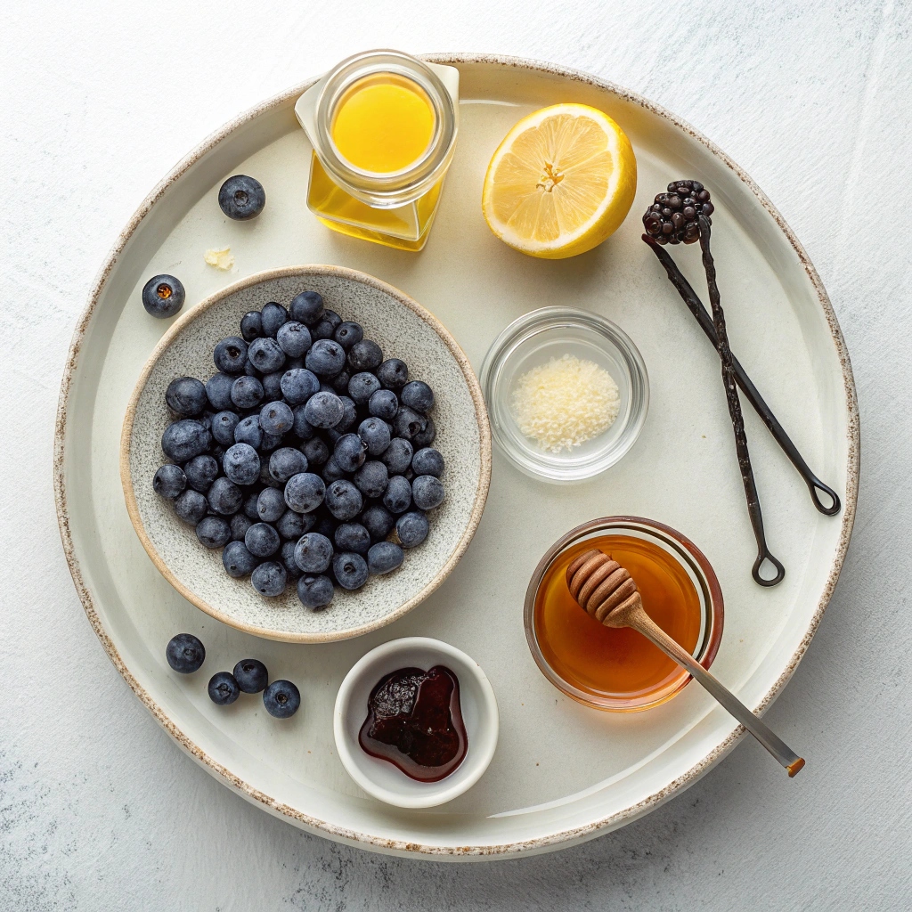 Ingredients for Blueberry Compote