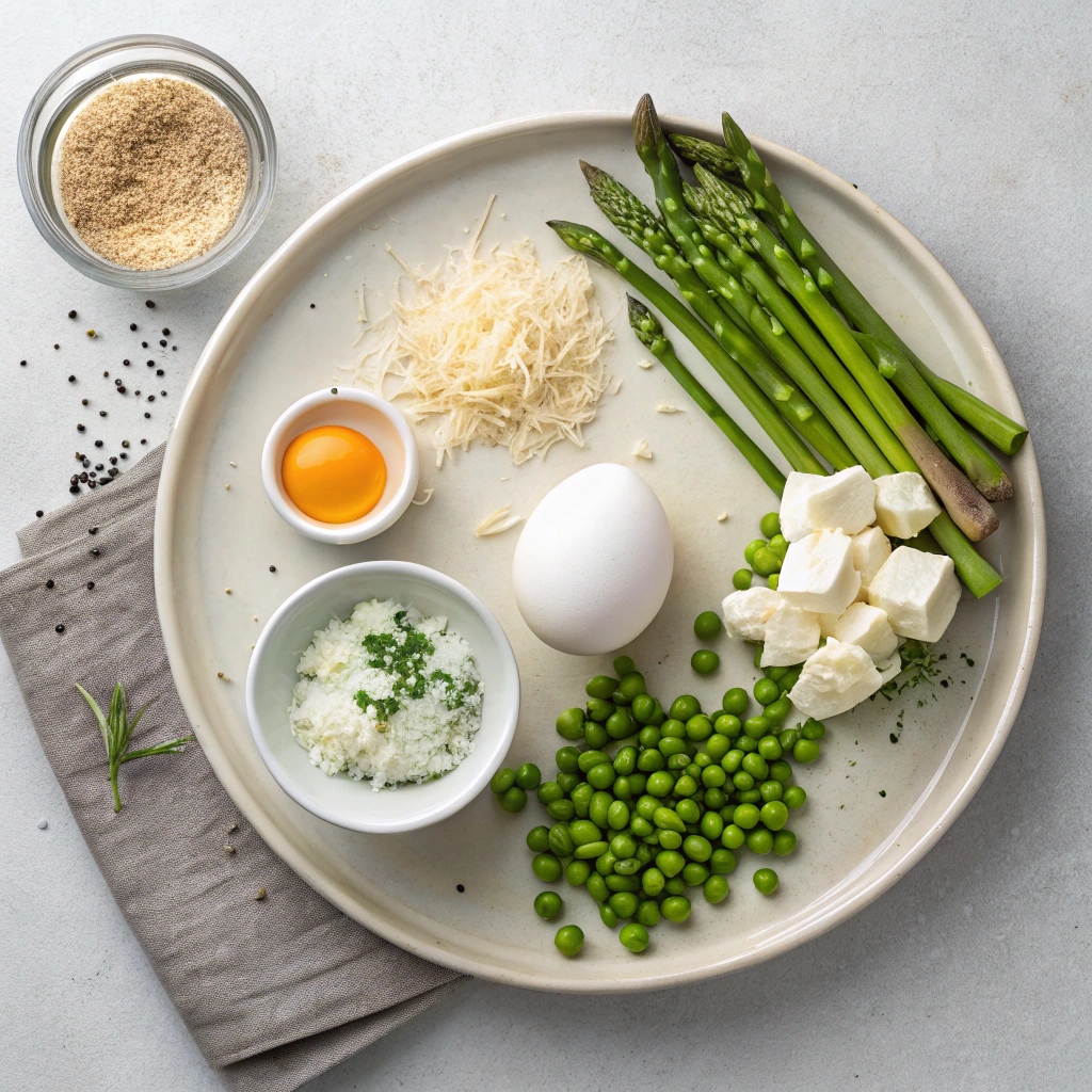 Spring Onion Asparagus Frittata Ingredients