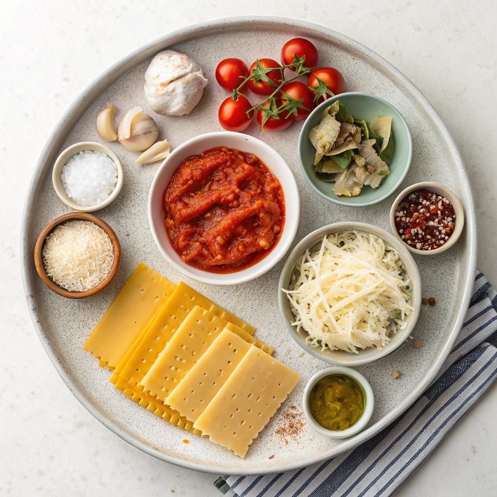 Ingredients for Layering Lasagna