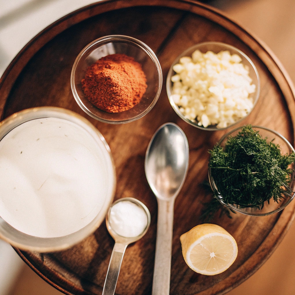 Ingredients for Creamy Dill Sauce