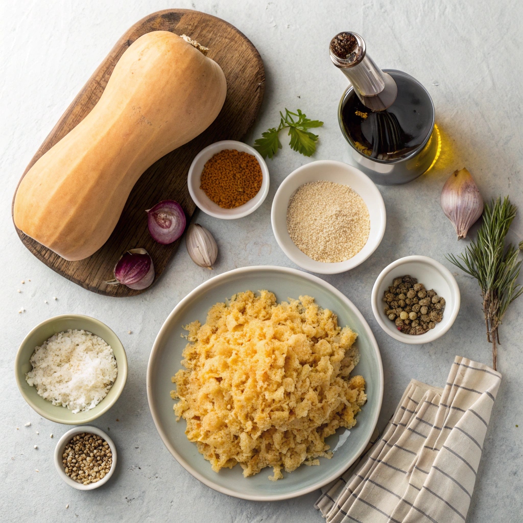 Ingredients for Butternut Squash Mac and Cheese