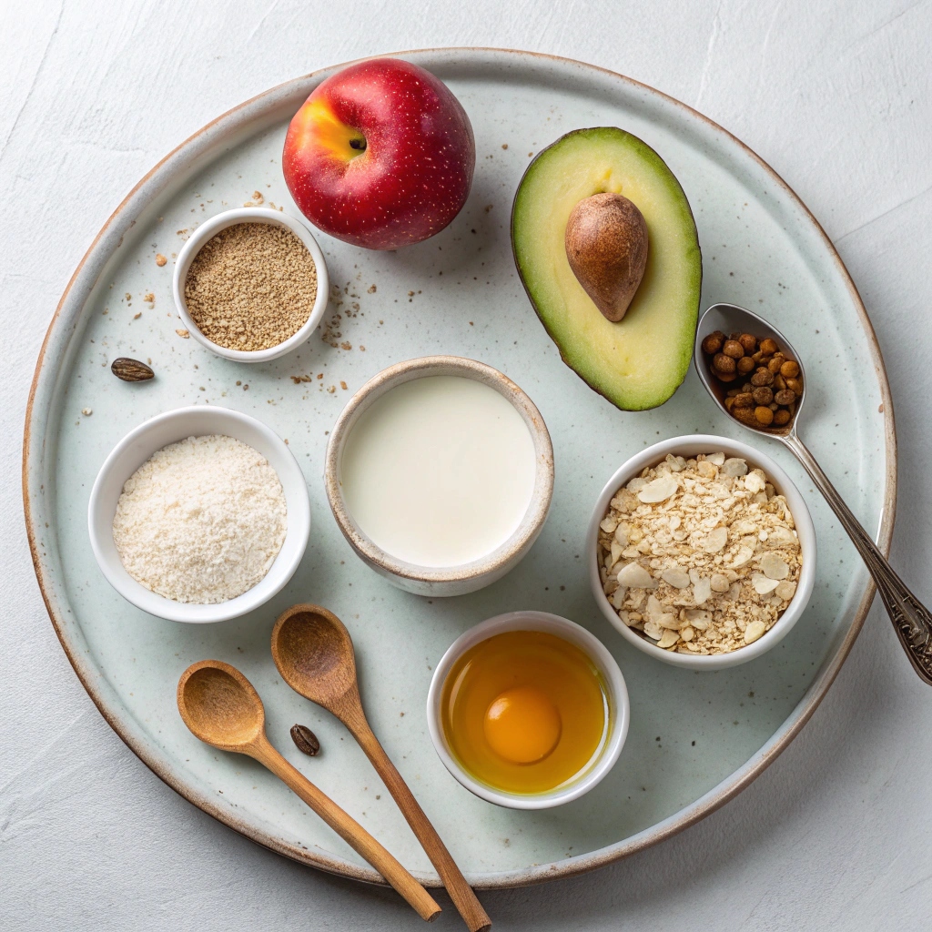 Ingredients for Fluffy Oatmeal Pancakes