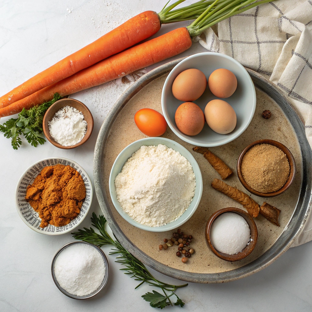 Ingredients for Carrot Cake Cupcakes