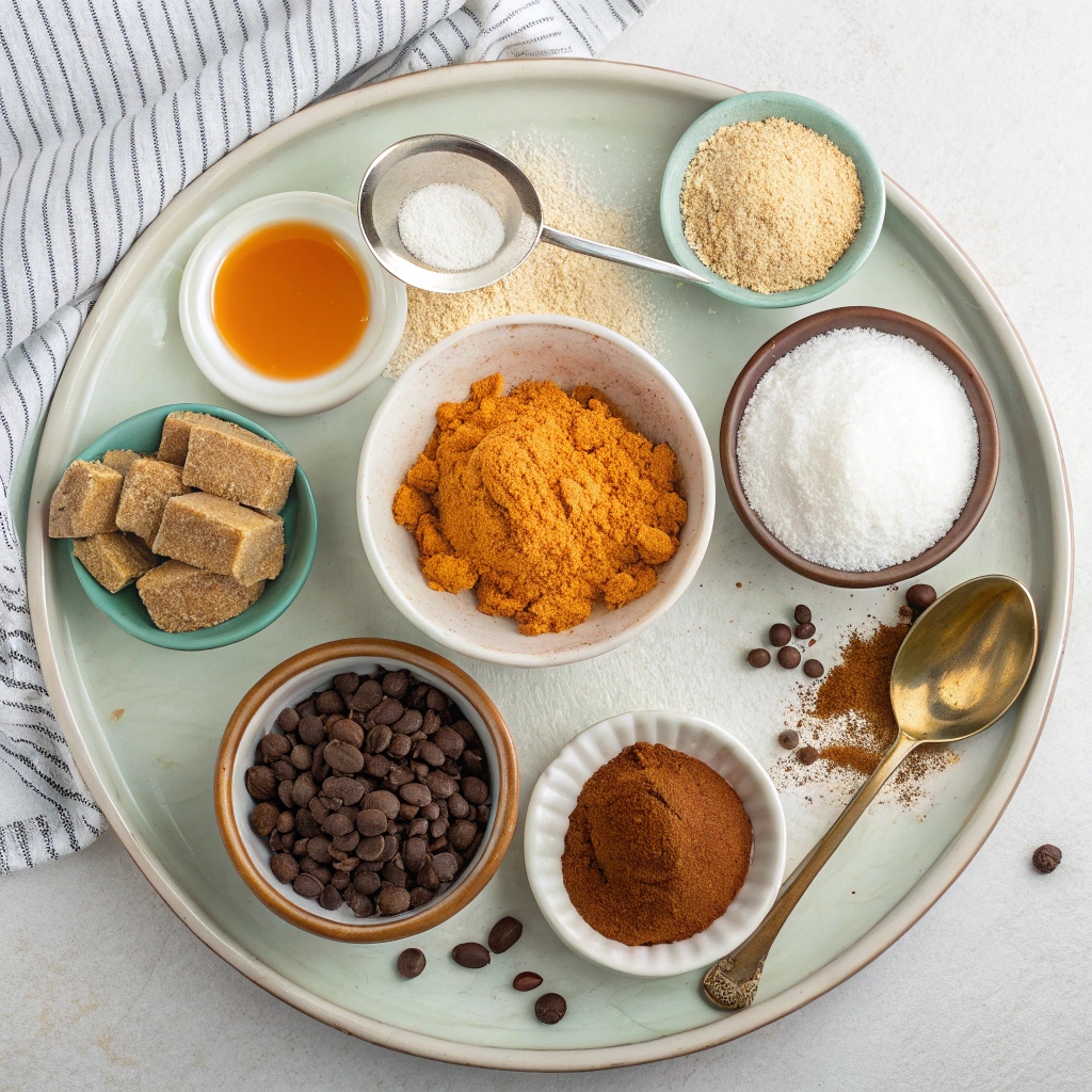 Ingredients for Pumpkin Chocolate Chip Cookies