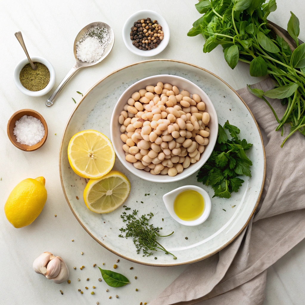 Ingredients for Creamy White Bean Dip