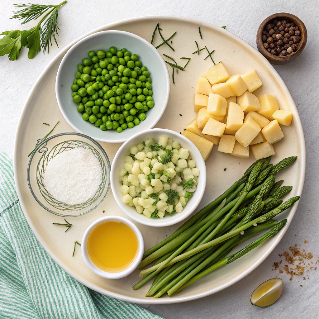 Ingredients for Creamy Asparagus Soup