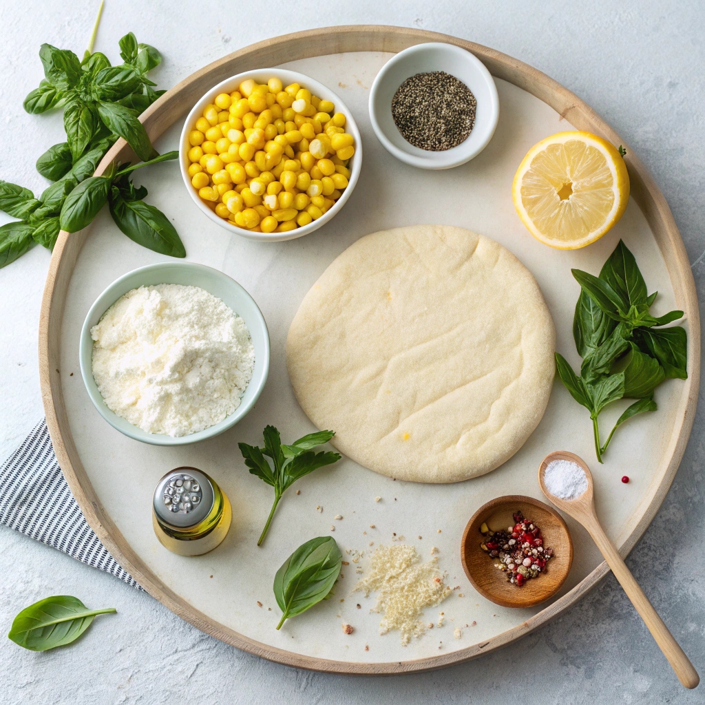 Ingredients for Sweet Corn Pizza